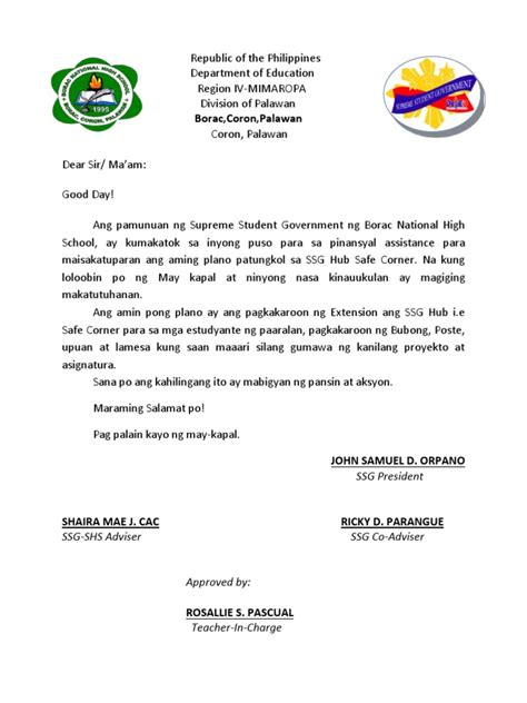 paano gumawa ng solicitation letter tagalog